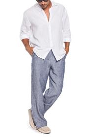Лежерне велике мушке ланене панталоне-опис Casual big mens linen pants-description